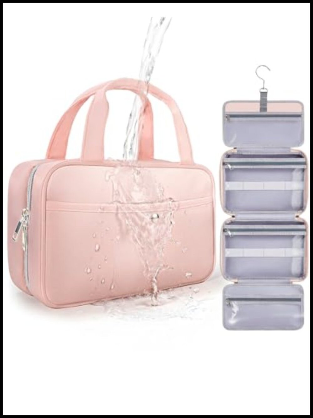Travel Hanging Toiletry Bag Waterproof Cosmetic Organizer Clear Window